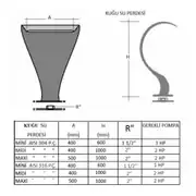 316 Krom Midi Kuğu Model Su Perdesi 400x1000 mm 2