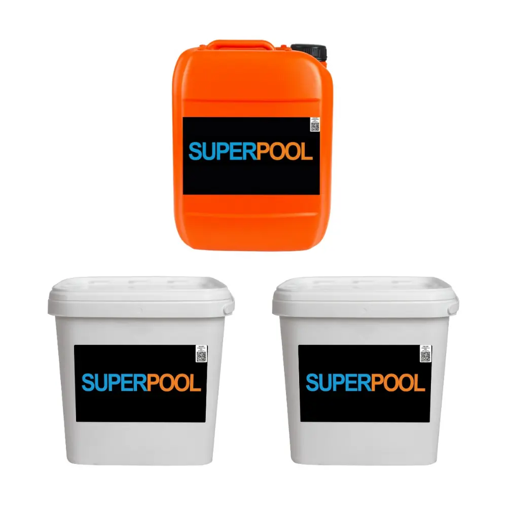 SPP Superpool Toz Klor, Yosun Önleyici ve Toz pH Düşürücü Paketi