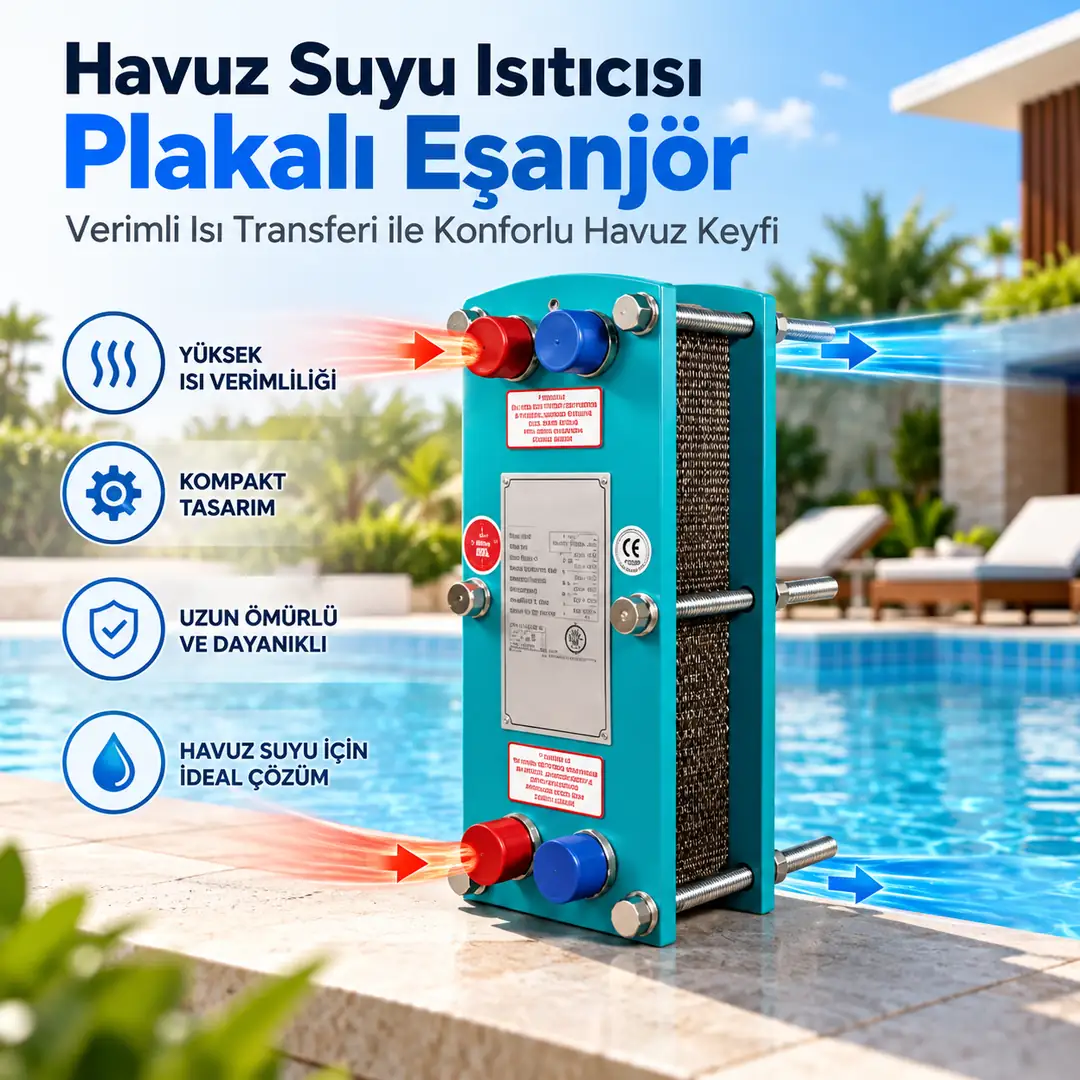 125.000 kcal/h 16 Plakalı Paslanmaz Çelik Eşanjör 504 Gövde