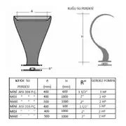 304 Krom Maksi Kuğu Model Su Perdesi 500x1000 mm 2