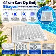 41 cm Kare Dip Emiş Süzgeci (Yüksek Kapasiteli) 1