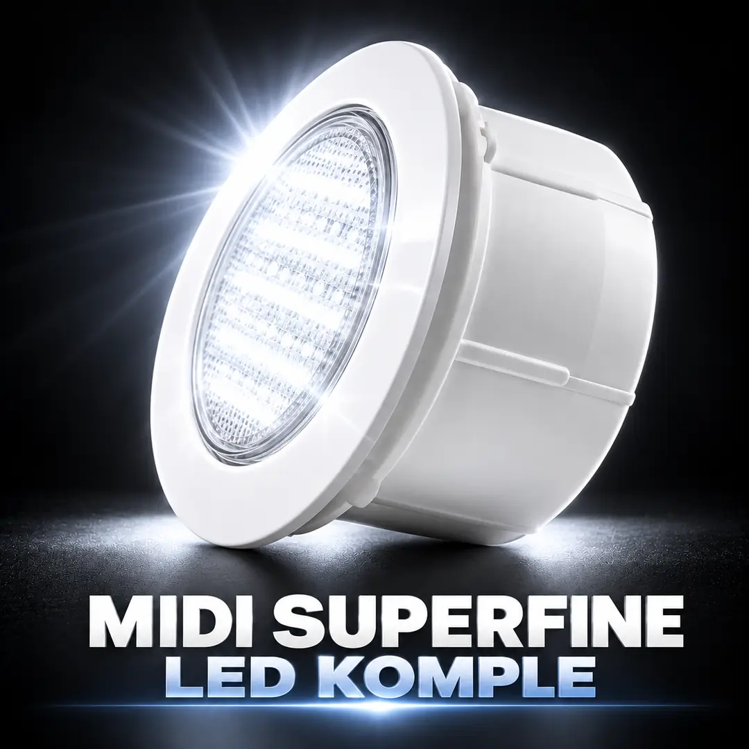 Midi Superfine Komple LED Havuz Aydınlatma Armatürü (Kasa Dahil Set)