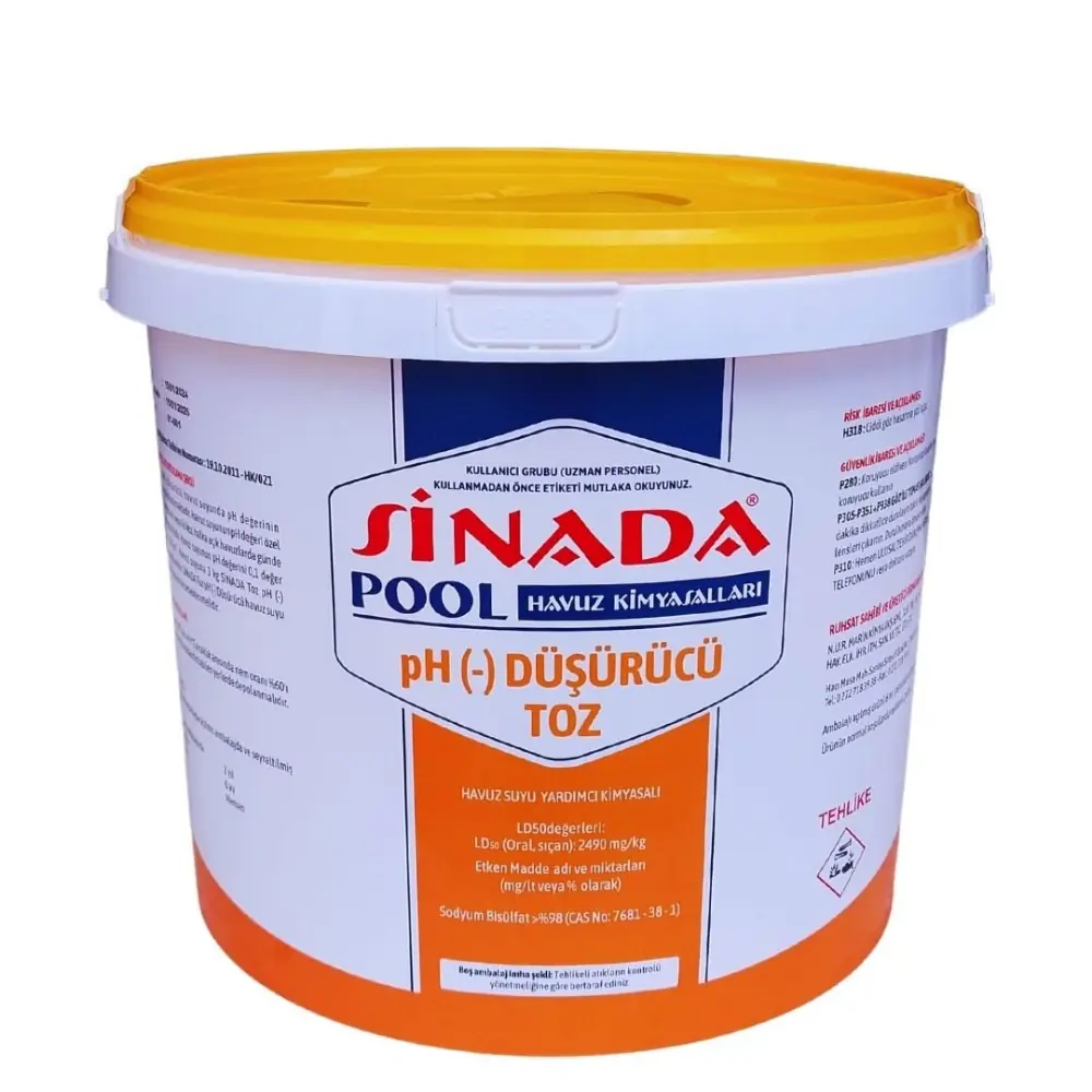 Sinada Toz Ph Düşürücü 10 Kg Down Havuz Kimyasalı