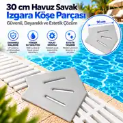30 cm Havuz Savak Izgara Köşe Parçası (45 Derece) 1